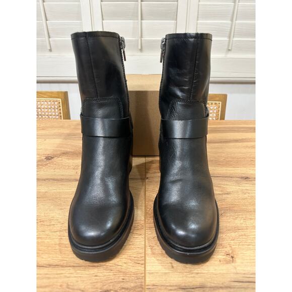 Dolce Vita Women's Camros Boots Black Leather Size 7 NWOB Strap Round Toe - Picture 5 of 12